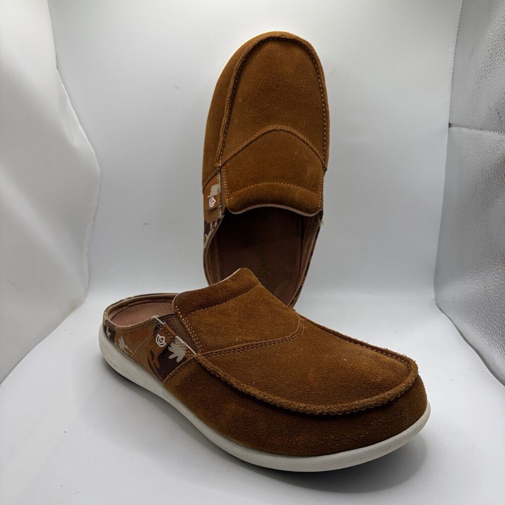 Spenco Siesta Via Slide Clog Womens 11 (D) Brown Suede Slip On Casual Comfort